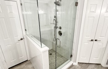 Renovated Master Bath shower by Stanton and Company in Aledo, TX