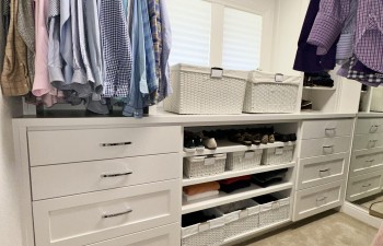 Master Bedroom Closet of an Overton Park house - Fort Worth - Whole House transformation by Stanton & Company