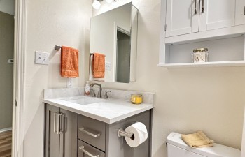 Bathroom renovation from the Chapel Creek Upstairs Renovation by Stanton and Company